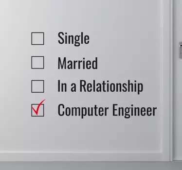 Adesivo decorativo ingegnere informatico - TenStickers