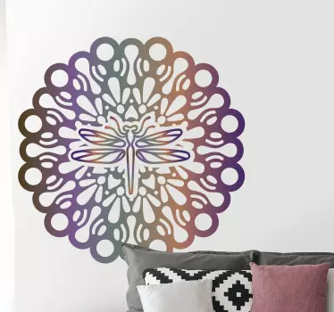 Adesivo decorativo intricato motivo a libellula - TenStickers