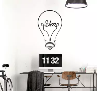 Adesivo decorativo lampadina idea - TenStickers