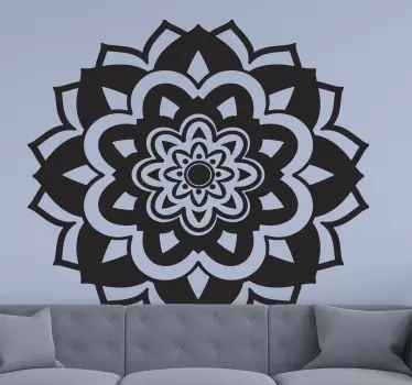 Adesivo decorativo mandala floreale audace - TenStickers