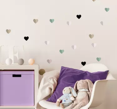 Adesivo decorativo motivi cuore incantevoli - TenStickers