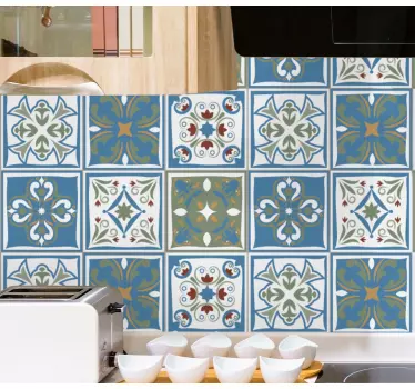 Adesivo decorativo motivi di piastrelle ornati - TenStickers