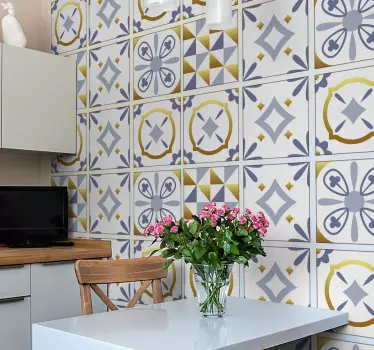 Adesivo decorativo motivi geometrici eleganti - TenStickers
