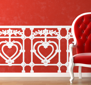 Adesivo astratto motivo cuore ornato - TenStickers