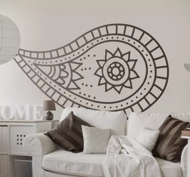 Adesivo decorativo motivo paisley elegante - TenStickers