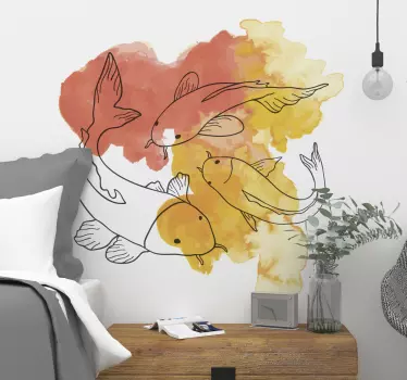 Adesivo decorativo pesci giapponesi - TenStickers