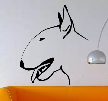 Adesivo decorativo profilo bull terrier - TenStickers