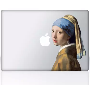 Adesivo decorativo Ragazza orecchino di Perla - TenStickers