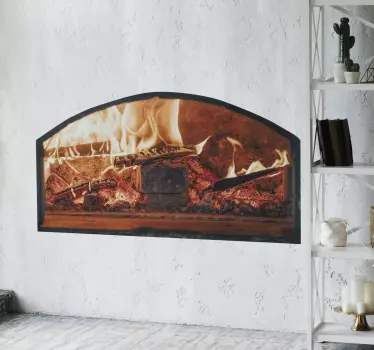 Adesivo decorativo scena camino realistica - TenStickers