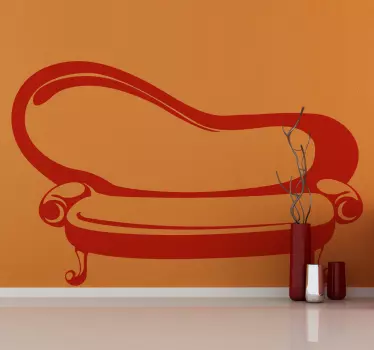Adesivo decorativo silhouette elegante divano - TenStickers