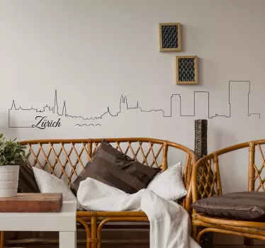 Adesivo decorativo silhouette Zurigo - TenStickers