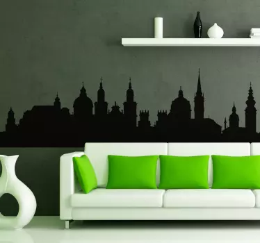 Adesivo decorativo skyline Salisburgo - TenStickers