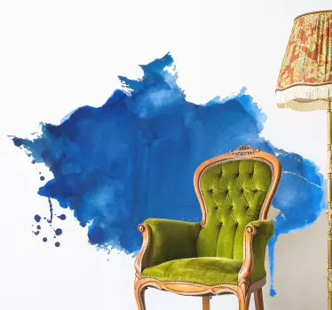 Adesivo decorativo splash blu elegante - TenStickers
