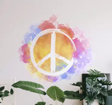 Adesivo decorativo splash simbolo di pace - TenStickers