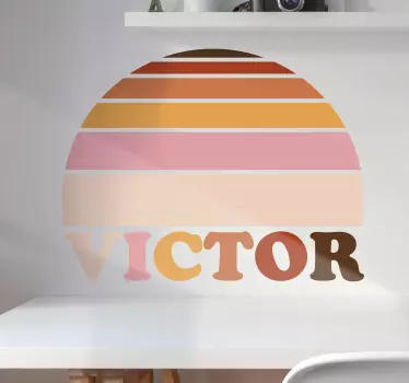 Adesivo decorativo strati di orizzonte colorati - TenStickers