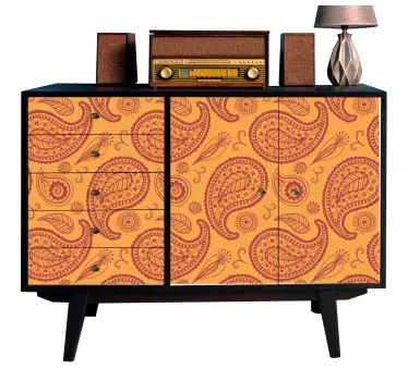 Adesivo decorativo superficie a motivo paisley - TenStickers