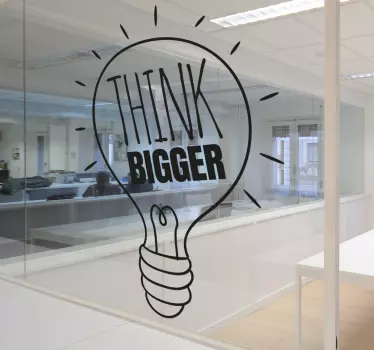 Adesivo decorativo Think Bigger - TenStickers