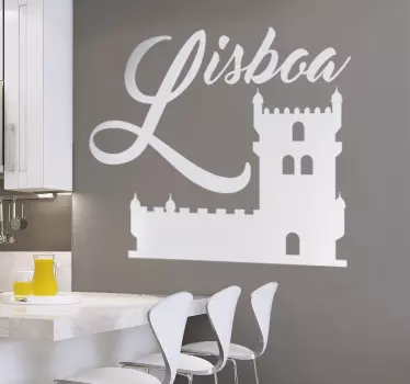 Adesivo decorativo torre di Belém Lisbona - TenStickers