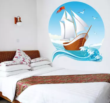 Adesivo decorativo veliero - TenStickers