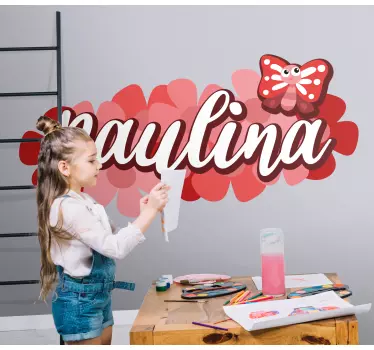 Adesivo design farfalla personalizzato - TenStickers