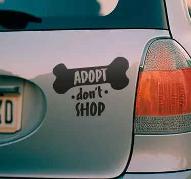 Adesivo animale domestico adotta, non fare acquisti - TenStickers