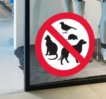 Adesivo divieto ingresso animali - TenStickers