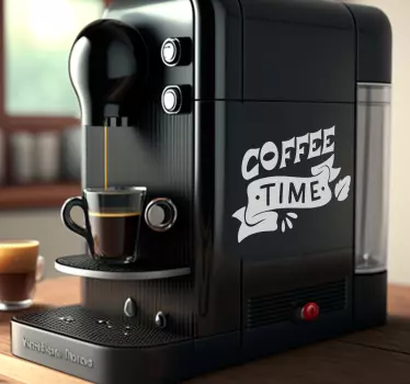 Adesivo per elettrodomestico tempo del caffè - TenStickers