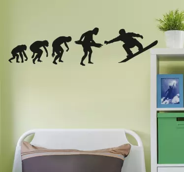 Adesivo evoluzione sci neve - TenStickers