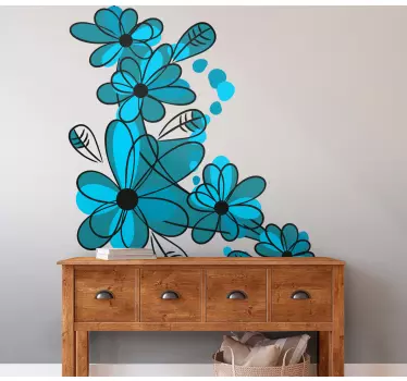 Adesivo fiore componenti botanici vivaci - TenStickers