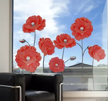 Adesivo fiore composizione di fiori in bloom - TenStickers