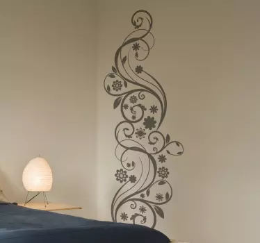 Adesivo floreale astratto edera - TenStickers
