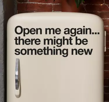Adesivo per frigo citazione intrigante - TenStickers