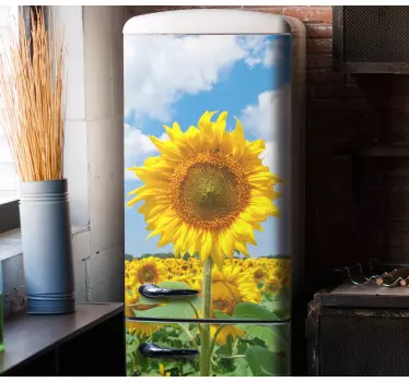 Adesivo per frigo campo di girasoli - TenStickers