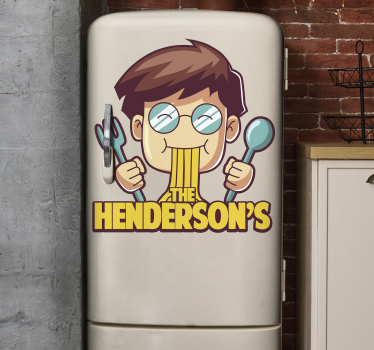 Adesivo per frigo la grafica della cucina di henderson - TenStickers