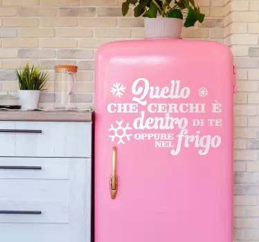 Adesivo per frigo "O nel frigo" - TenStickers