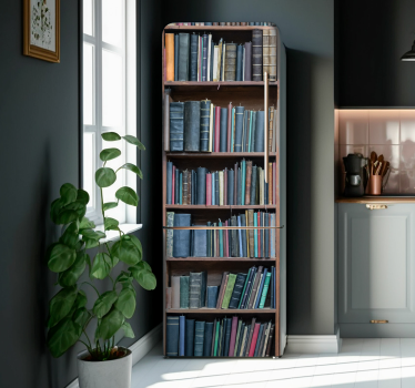 Adesivo per frigo scaffali della biblioteca - TenStickers