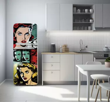 Adesivo per frigo vinilo fumetto vintage - TenStickers