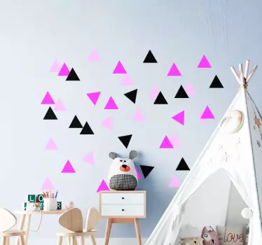Adesivo geometrico disposizione triangolare vivace - TenStickers