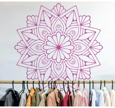 Adesivo geometrico elemento botanico elaborato - TenStickers