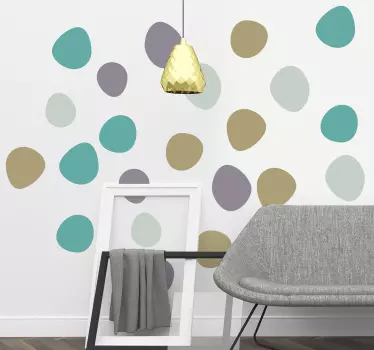 Adesivo geometrico modelli di colori astratti - TenStickers