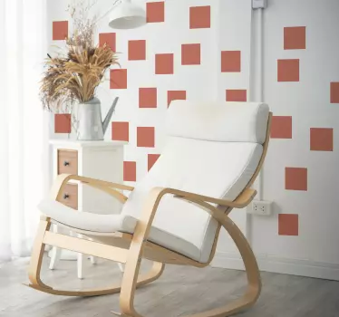 Adesivo geometrico motivi a blocchi quadrati - TenStickers