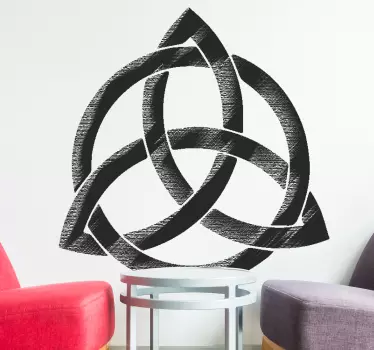 Adesivo geometrico motivo nodo celtico - TenStickers