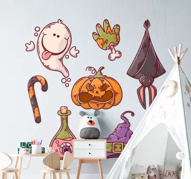 Adesivo halloween collezione fantasmi spaventosi - TenStickers