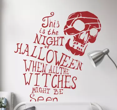 Adesivo Halloween notte delle streghe di festa di halloween - TenStickers