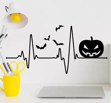 Adesivo Halloween pipistrelli di zucca pulsati - TenStickers