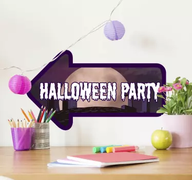 Adesivo halloween segnale direzionale festa halloween - TenStickers