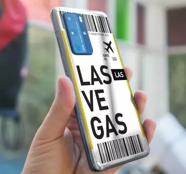 Adesivo Huawei carta d'imbarco di las vegas - TenStickers