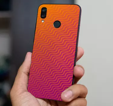Adesivo huawei composizione di colori curvi - TenStickers