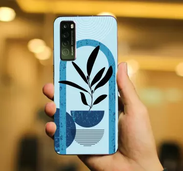 Adesivo Huawei disegno astratto di piante - TenStickers