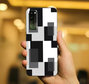 Adesivo Huawei motivo geometrico grigio - TenStickers